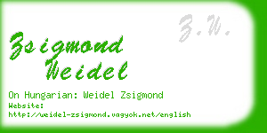 zsigmond weidel business card